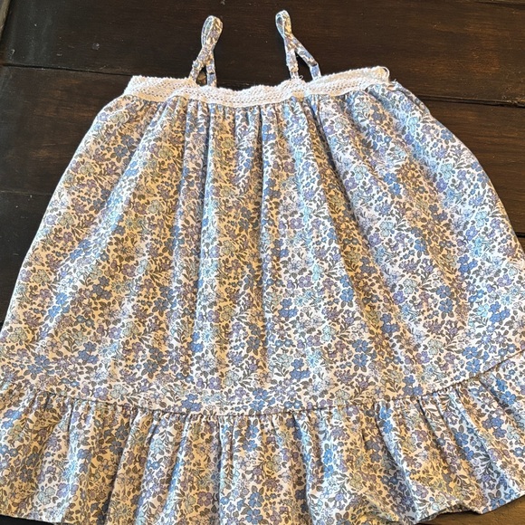 Floral Blue Kids Casual Dress - Picture 4 of 10